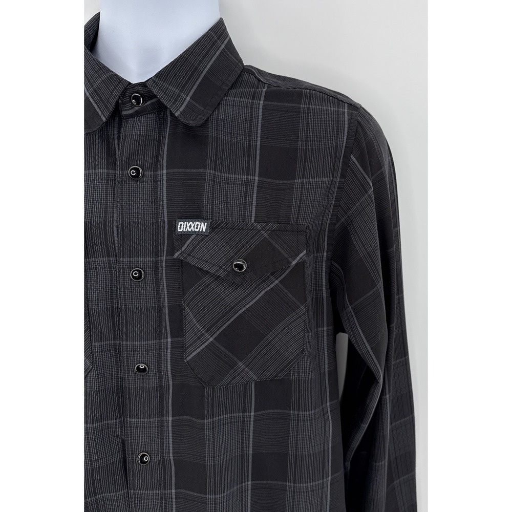 Dixxon Flannel Co Murphy Shirt Mens S Long Sleeve Black Plaid Snap Western - Picture 2 of 12